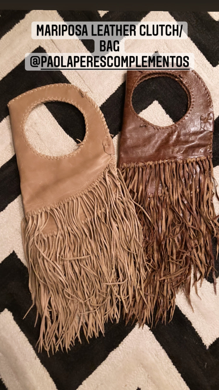 Mariposa dark brown Leather Bag